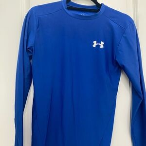Boys Royal blue Under Armour dry fit shirt. Size medium.